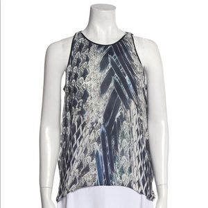 Helmet Lang Blue Printed Top